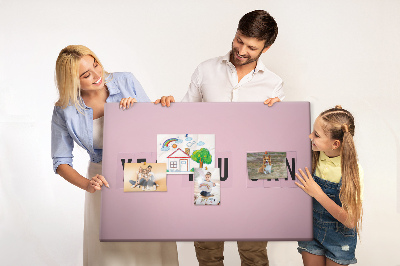 Kork-Pinnwand mit Motiv positives Denken und Motivation