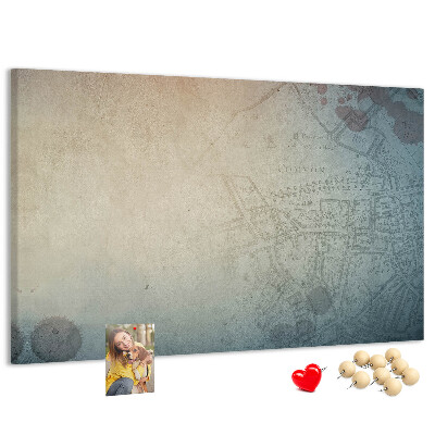 Korktafel alte Karte mit zarten Flecken