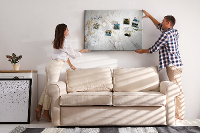 Korkbild eleganter Marmor mit Goldadern