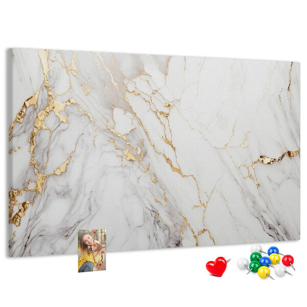 Korkbild eleganter Marmor mit Goldadern