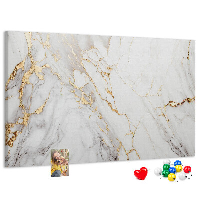 Korkbild eleganter Marmor mit Goldadern