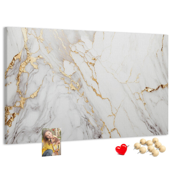Korkbild eleganter Marmor mit Goldadern