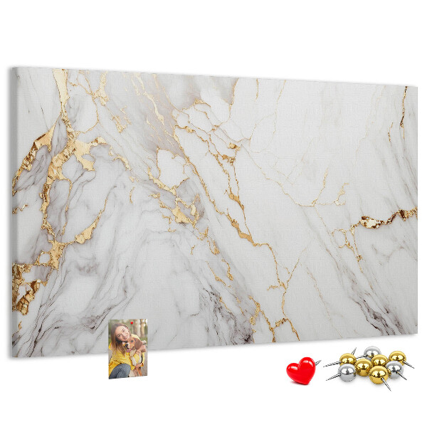 Korkbild eleganter Marmor mit Goldadern