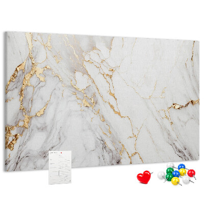 Korkbild eleganter Marmor mit Goldadern