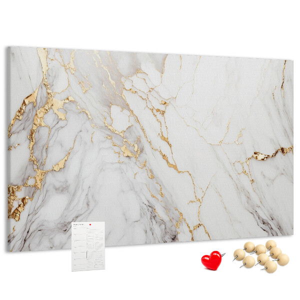 Korkbild eleganter Marmor mit Goldadern