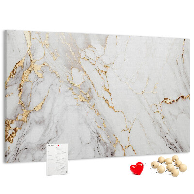 Korkbild eleganter Marmor mit Goldadern