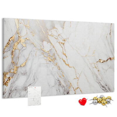 Korkbild eleganter Marmor mit Goldadern