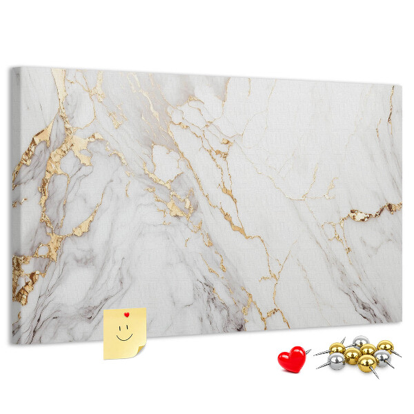 Korkbild eleganter Marmor mit Goldadern