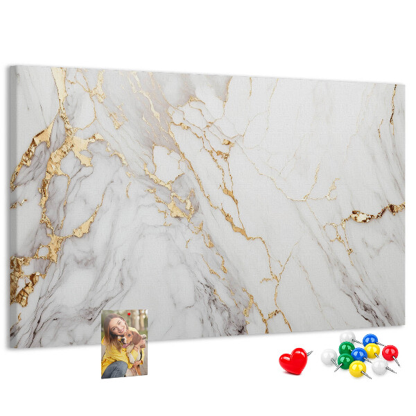 Korkbild eleganter Marmor mit Goldadern