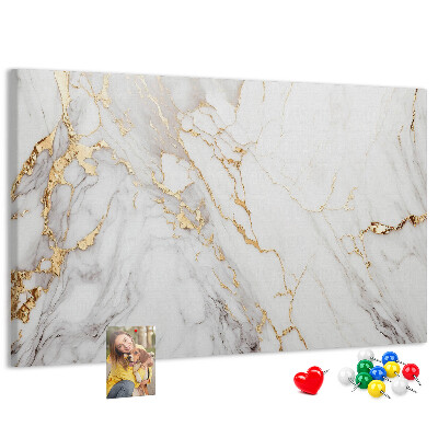 Korkbild eleganter Marmor mit Goldadern