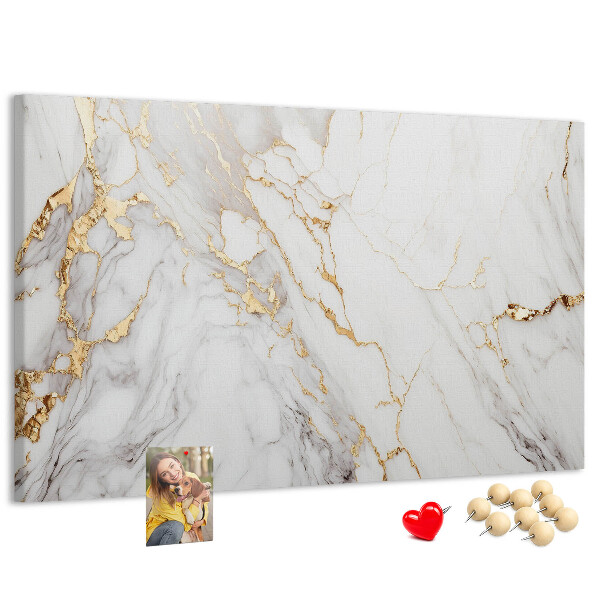 Korkbild eleganter Marmor mit Goldadern