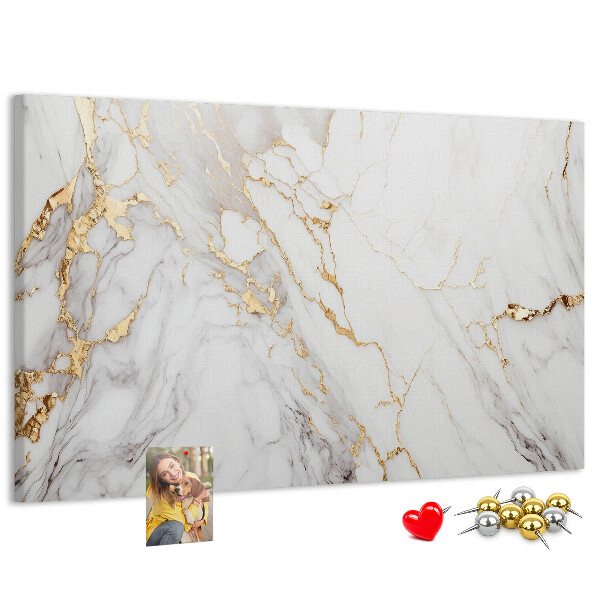 Korkbild eleganter Marmor mit Goldadern
