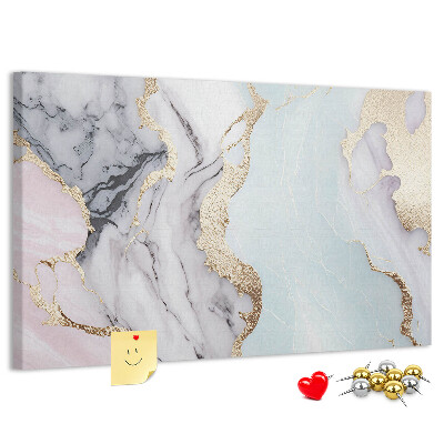 Bilder mit Korkrückwand elegantes Marmormuster mit goldenen Akzenten