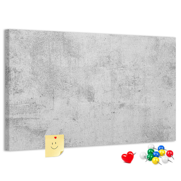 Korktafel mit grauem Betonmuster und Struktur