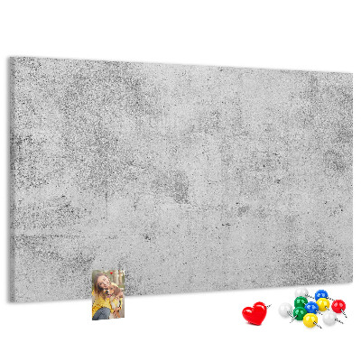 Korktafel mit grauem Betonmuster und Struktur