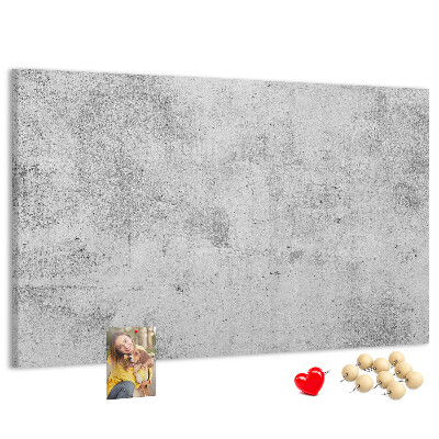 Korktafel mit grauem Betonmuster und Struktur