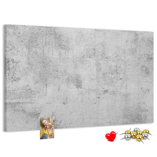 Korktafel mit grauem Betonmuster und Struktur