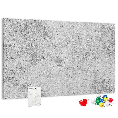 Korktafel mit grauem Betonmuster und Struktur