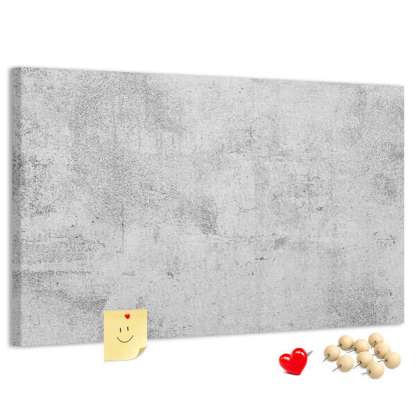 Korktafel mit grauem Betonmuster und Struktur