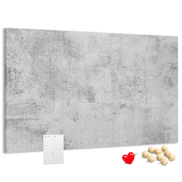 Korktafel mit grauem Betonmuster und Struktur
