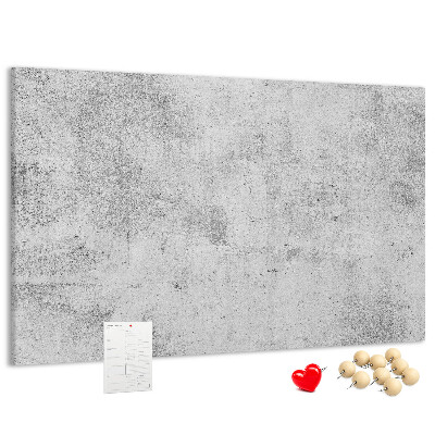 Korktafel mit grauem Betonmuster und Struktur