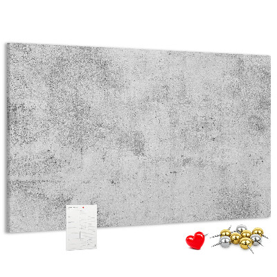 Korktafel mit grauem Betonmuster und Struktur