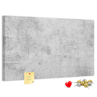Korktafel mit grauem Betonmuster und Struktur