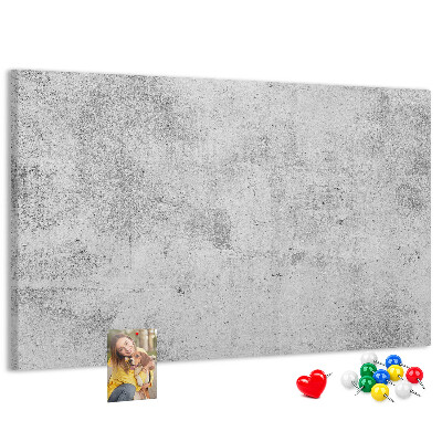 Korktafel mit grauem Betonmuster und Struktur