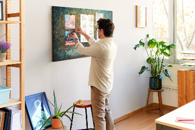 Bild mit Korkrückwand Goldene Herbsteiche vor dem Himmel
