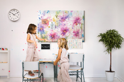 Bilder mit Korkrückwand Blumen-Aquarellbilder in Rosatönen