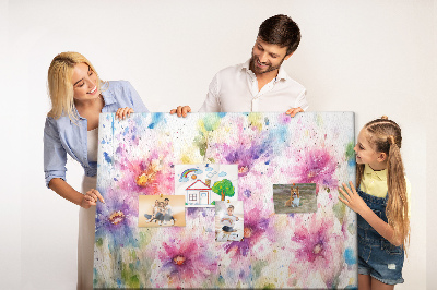 Bilder mit Korkrückwand Blumen-Aquarellbilder in Rosatönen