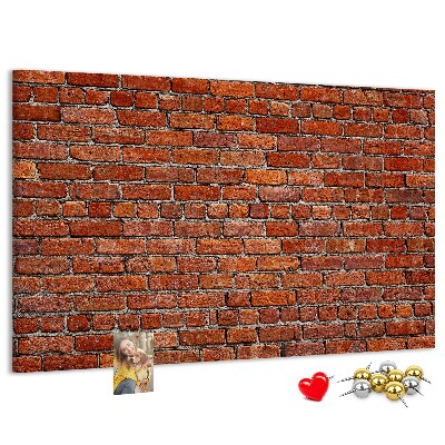 Korkbild Backsteinmauer in warmen Farbtönen