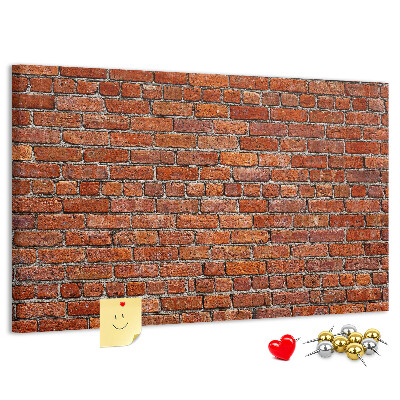 Korkbild Backsteinmauer in warmen Farbtönen