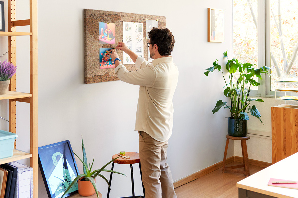 Weltkarte aus Naturkork als Korkbild