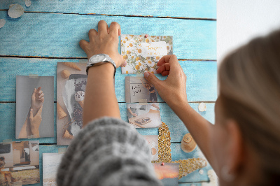 Bild mit Korkrückwand sommerliche Stranderinnerungen mit Muscheln