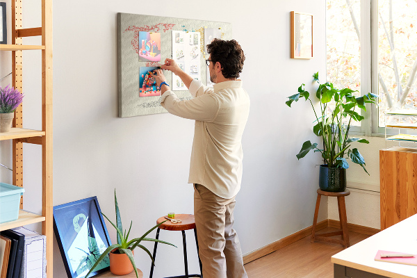 Kork-Weltkarte in Worten und Farben