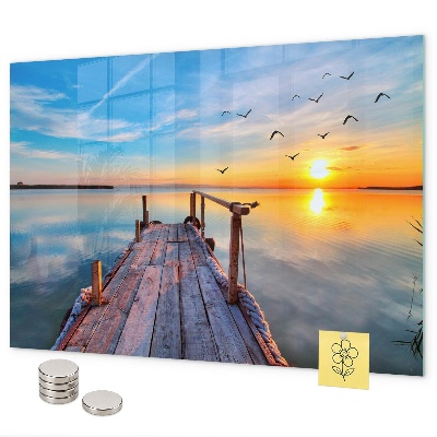 Magnetwand mit Motiv Pier am See
