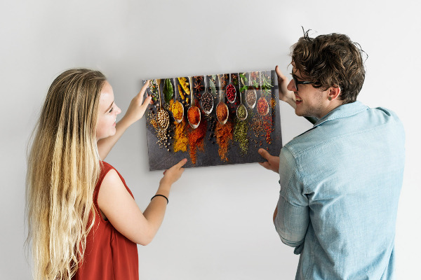 Magnettafel Gewürze auf Löffeln