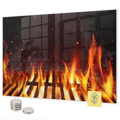 Magnettafel in Grill-Optik
