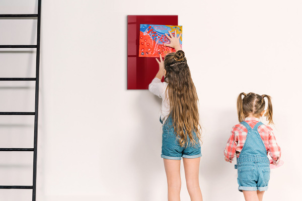 Glas magnettafel Rote Farbe