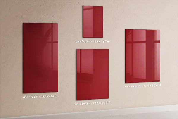 Glas magnettafel Rote Farbe