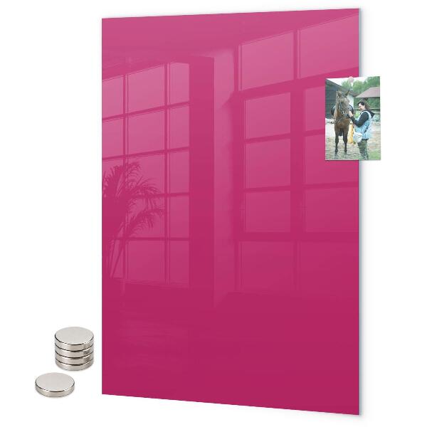 Glas magnettafel Dunkelrosa Farbe