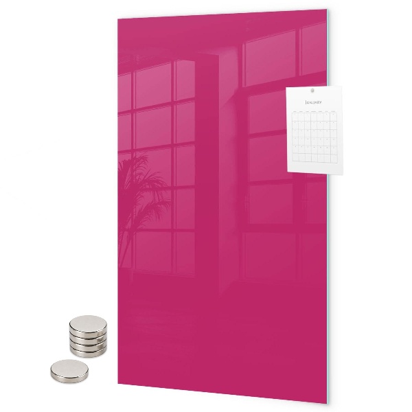 Glas magnettafel Dunkelrosa Farbe