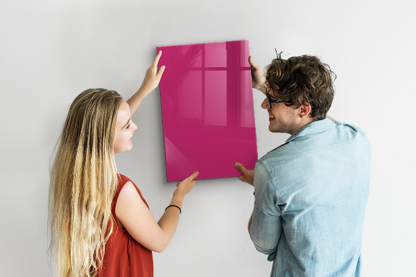 Glas magnettafel Dunkelrosa Farbe
