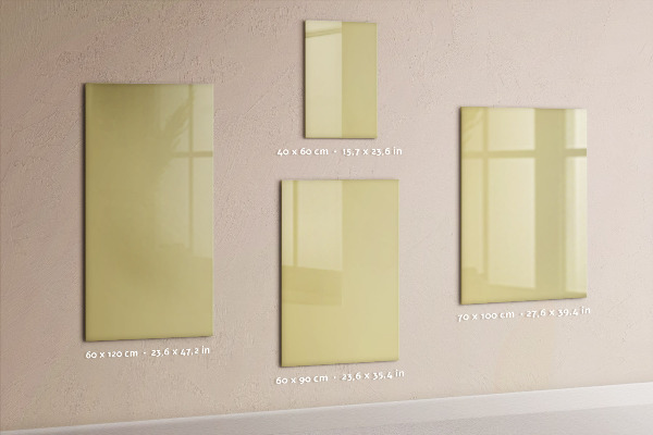Glas magnettafel Cremefarben