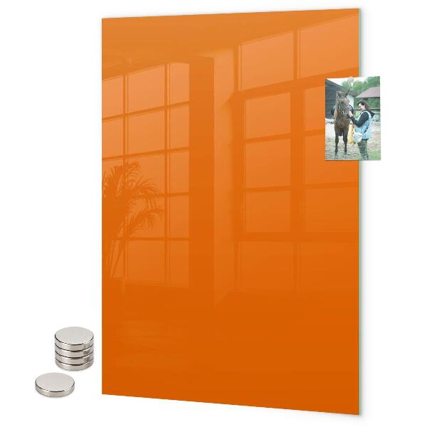 Glas magnettafel Orange Farbe