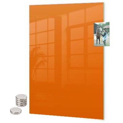 Glas magnettafel Orange Farbe