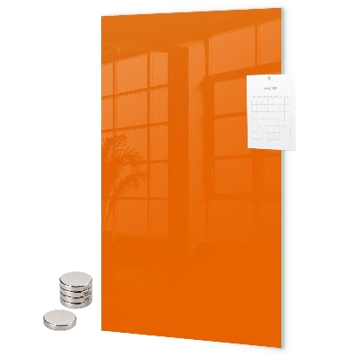 Glas magnettafel Orange Farbe