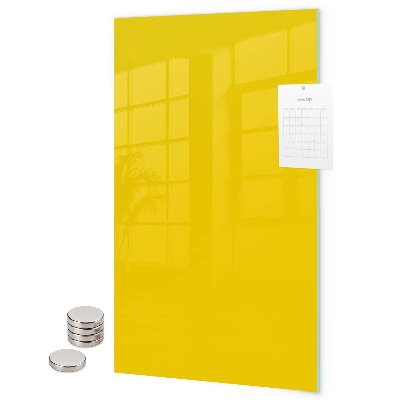 Glas magnettafel Hellgelbe Farbe