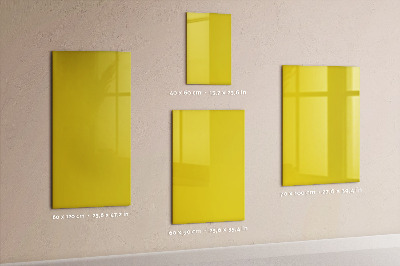 Glas magnettafel Hellgelbe Farbe